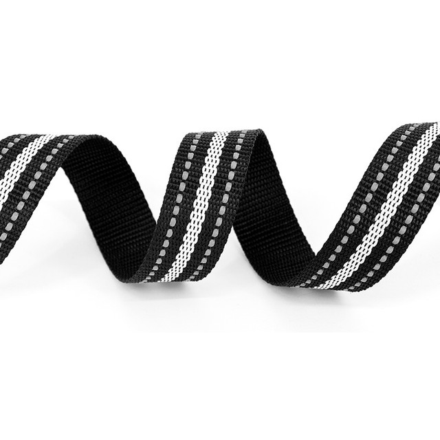 50 Yards 25mm Reflective Webbing 1 inch Black&White Polyester Tape For Bag  Backpack Strap Dog Collar Accessories